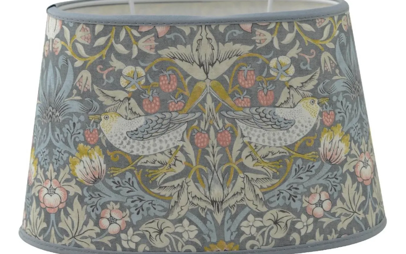 Strawberry Thief Oval Lampskärm 20cm Slate William Morris
