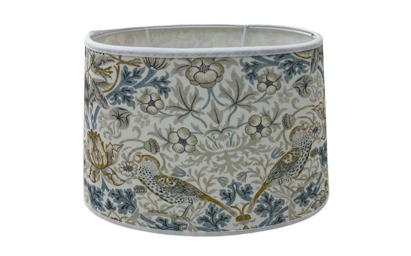 Strawberry Thief Oval Lampskärm 20cm Linen William Morris