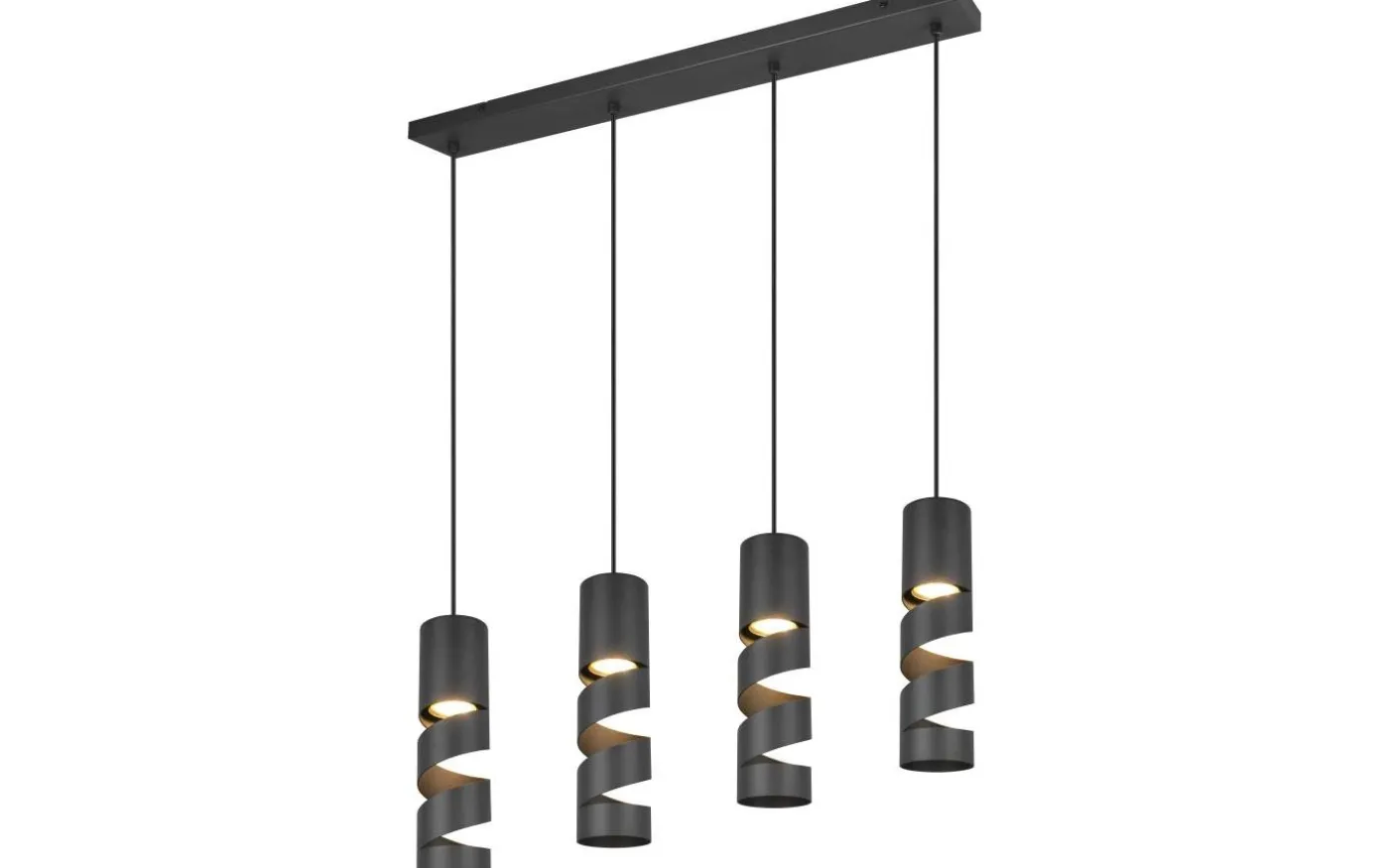 Stream Takpendel 4-delad GU10 mattsvart