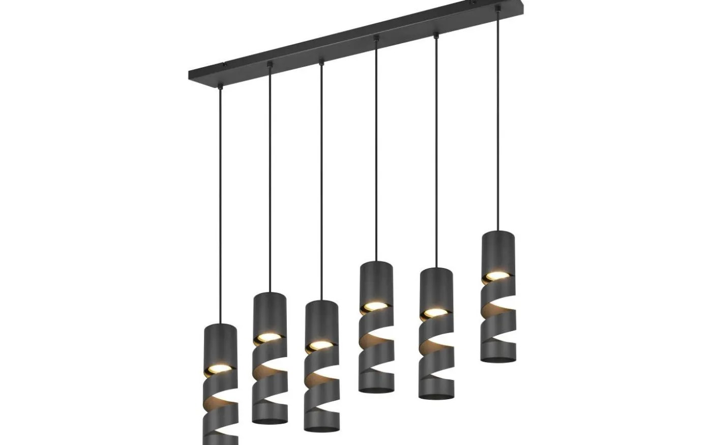 Stream Takpendel 6-delad GU10 mattsvart