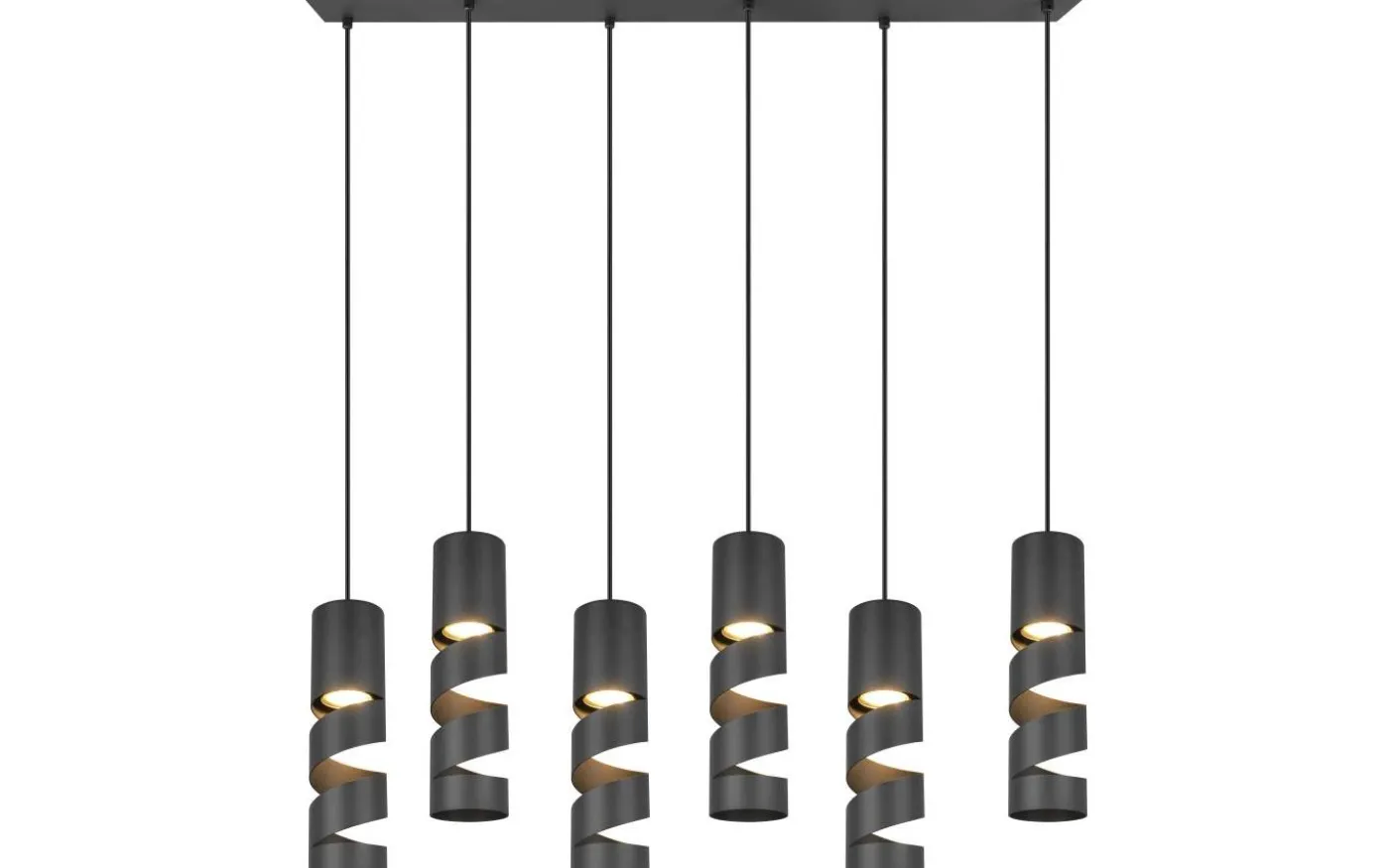 Stream Takpendel 6-delad GU10 mattsvart