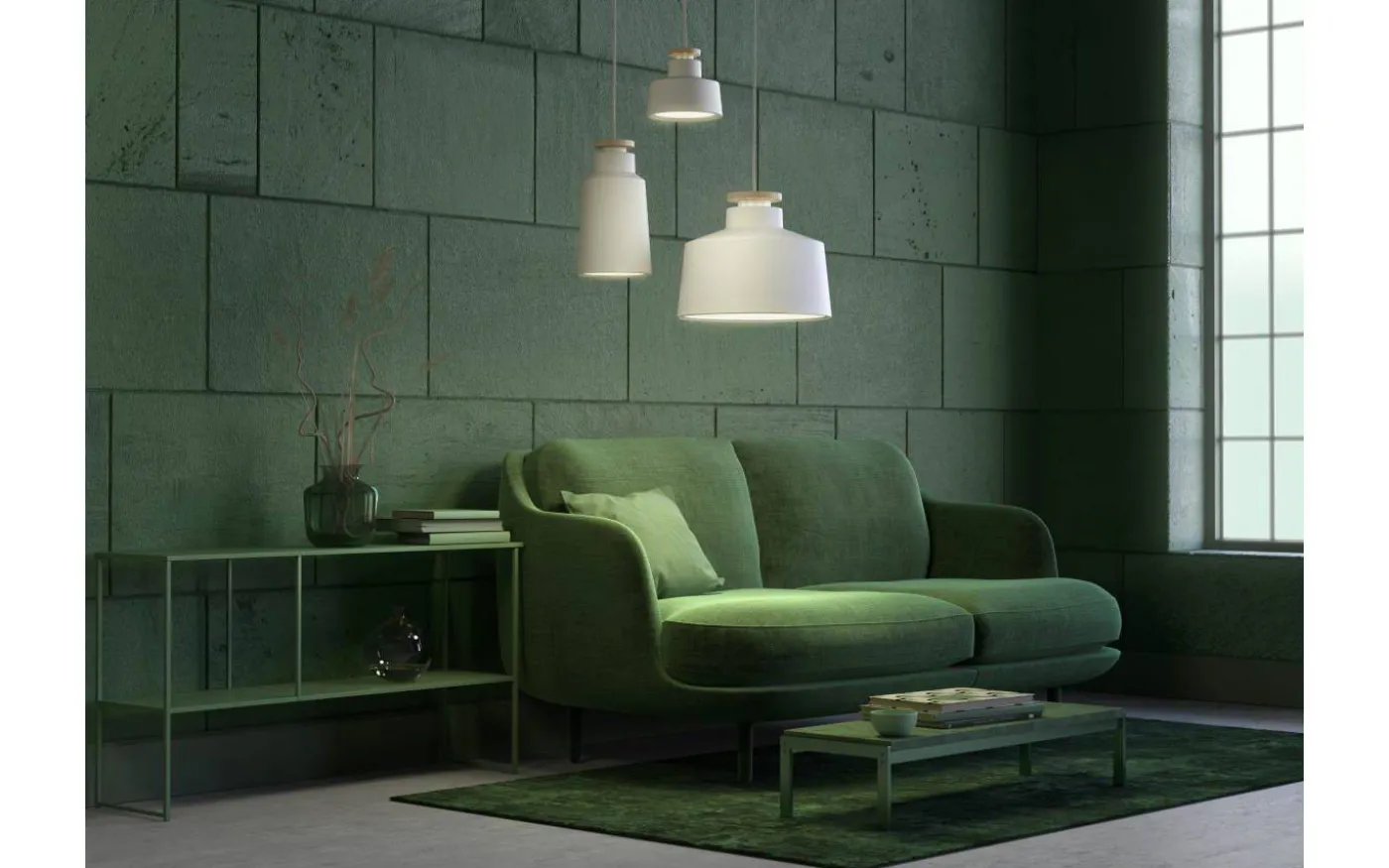 Street L Taklampa 55cm Mattvit