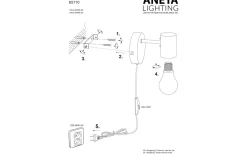 Strict Vägglampa Svart