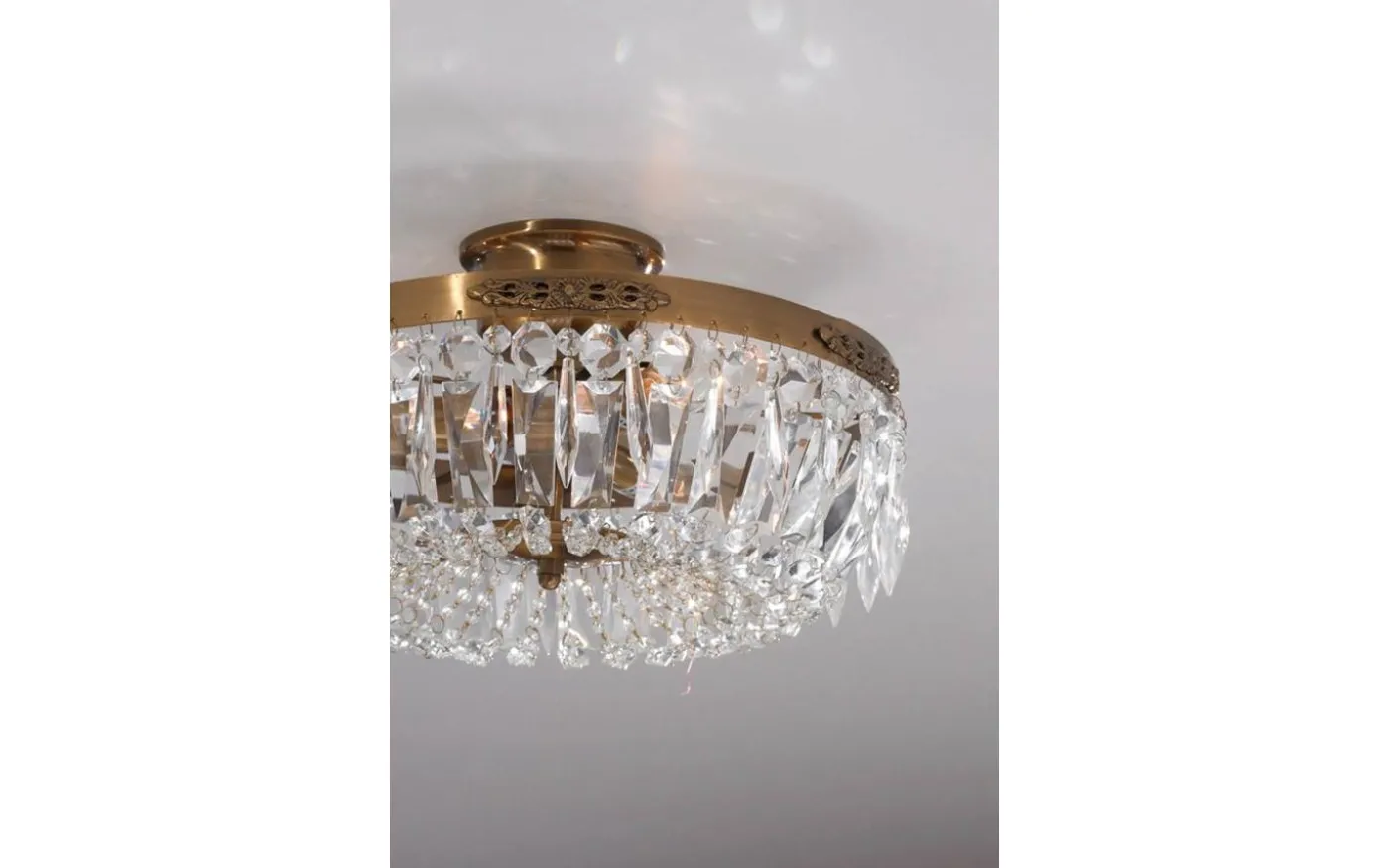 Strömsholm Kristallplafond Antik 36cm 3xE14