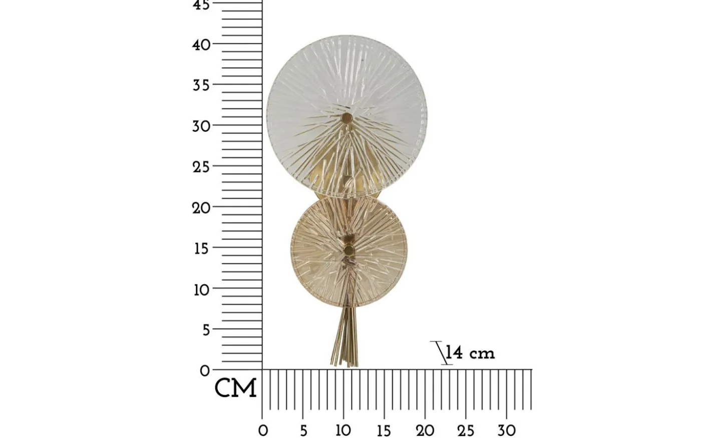 Sunrise Vägglampa 41cm Guld