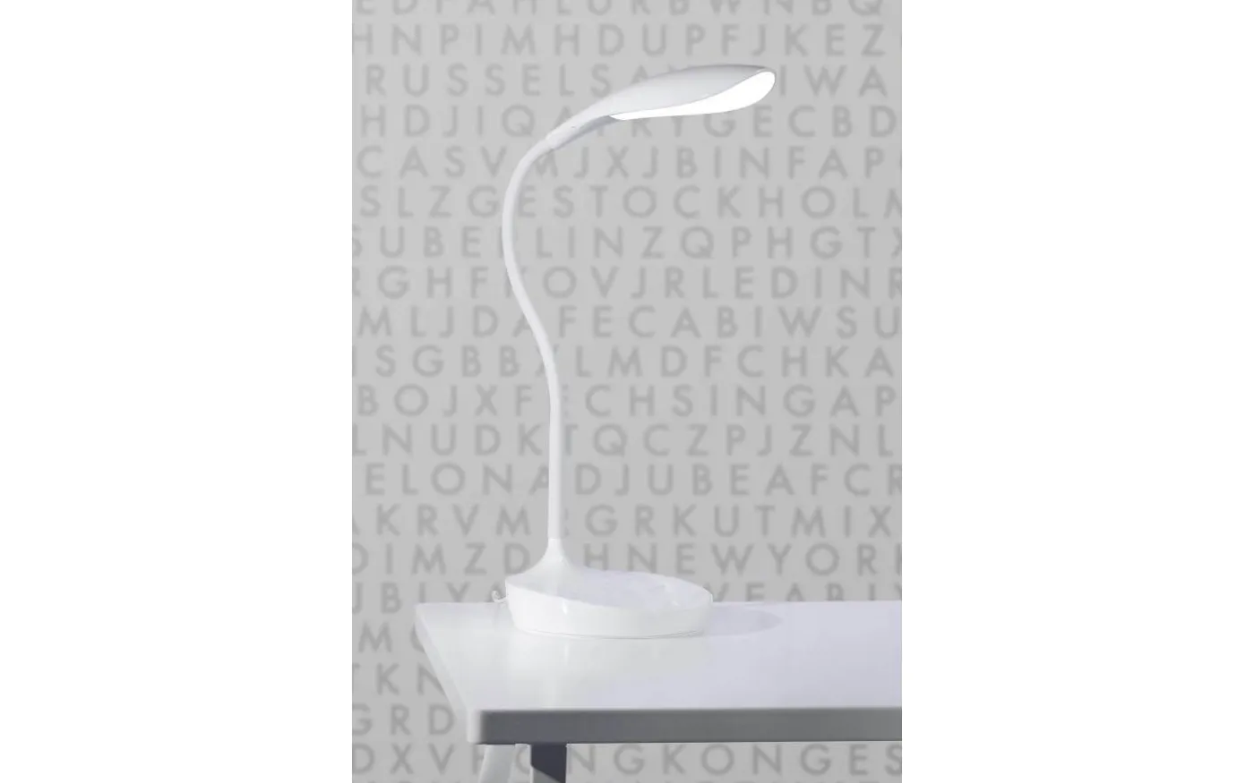 Swan Skrivbordslampa LED USB 45cm Vit