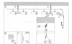 Swan Vägg/Takspotlight 153cm 5L Svart