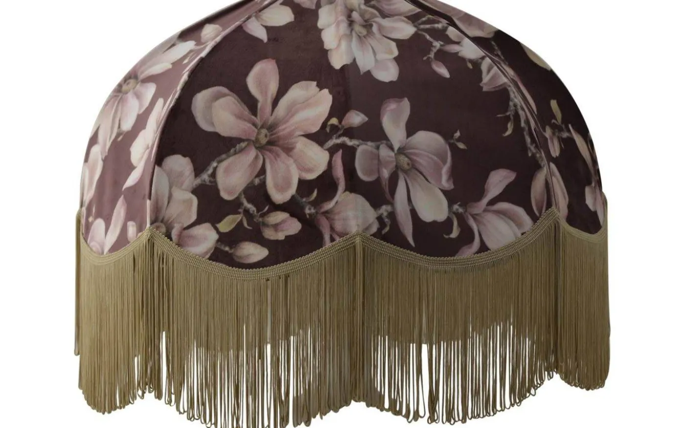 Sweet Magnolia Lampskärm Ø35cm Guldfrans