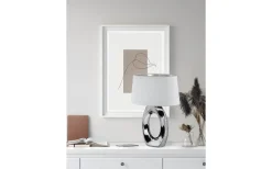 Taba Bordslampa 52cm E27 silver/vit