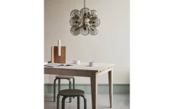 Tage Taklampa Mässing med Rökfärgade Glas