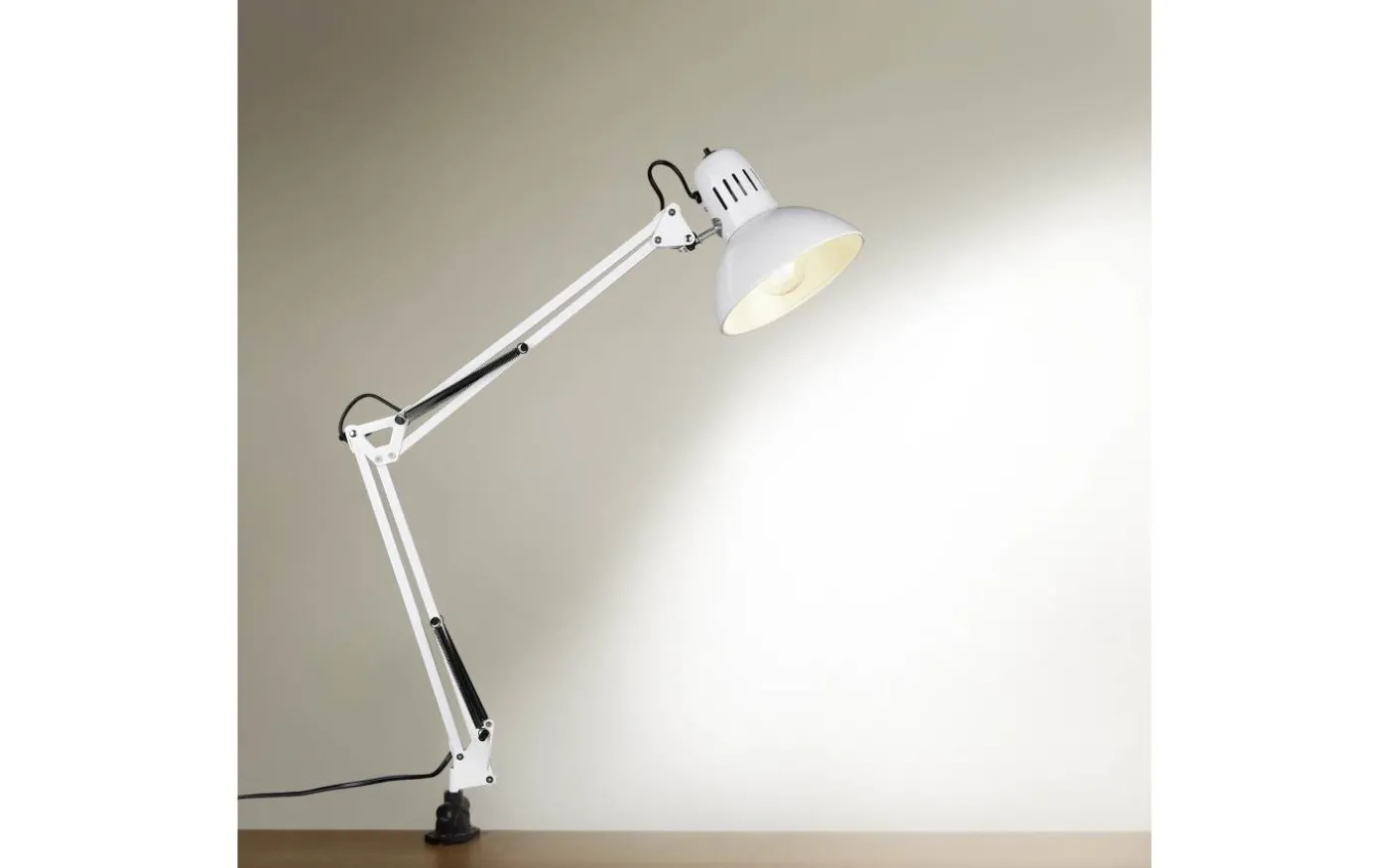 Tajo Klämlampa E27 vit