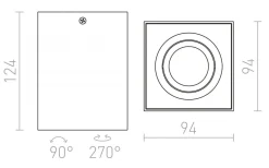 Takspotlight ENKI EDG I Vit GU10