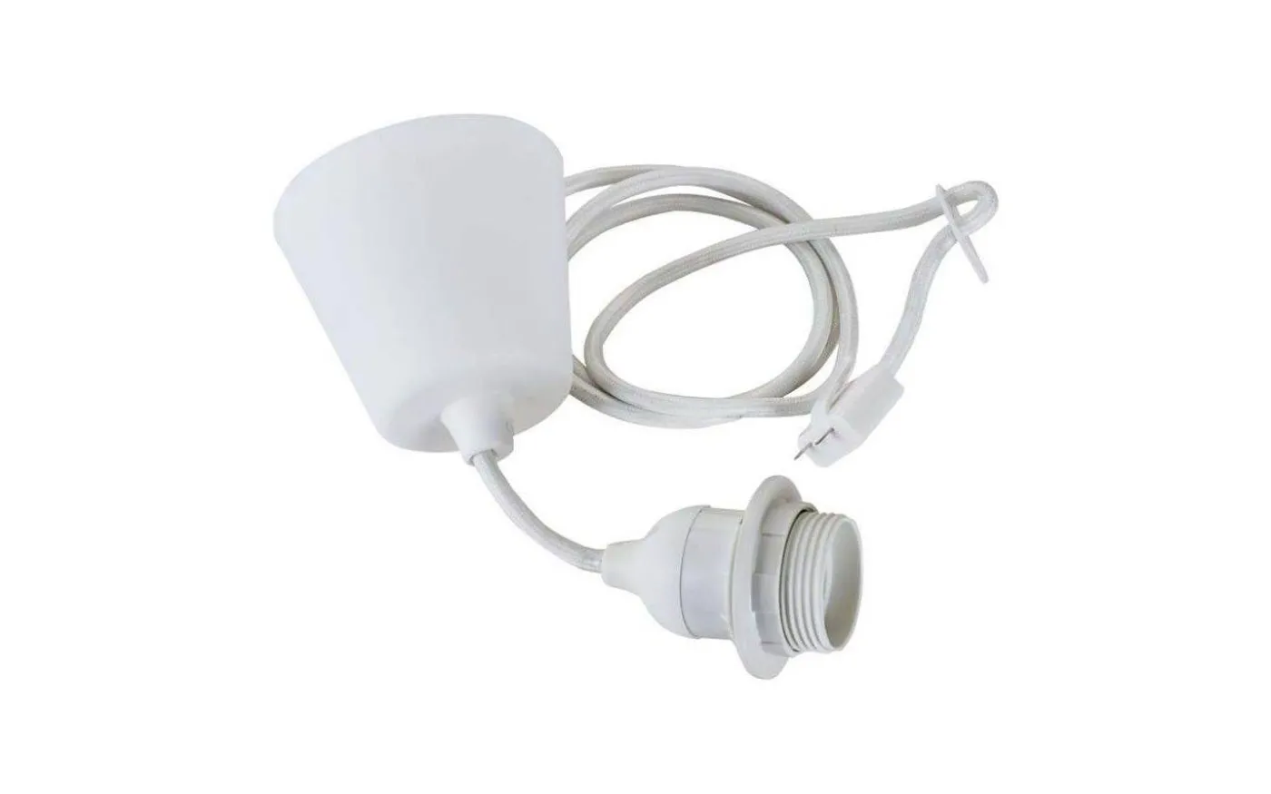 Takupphäng E27 med Textilsladd DCL 1,1m Vit