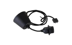 Takupphäng E27 med Textilsladd DCL 1,1m Svart