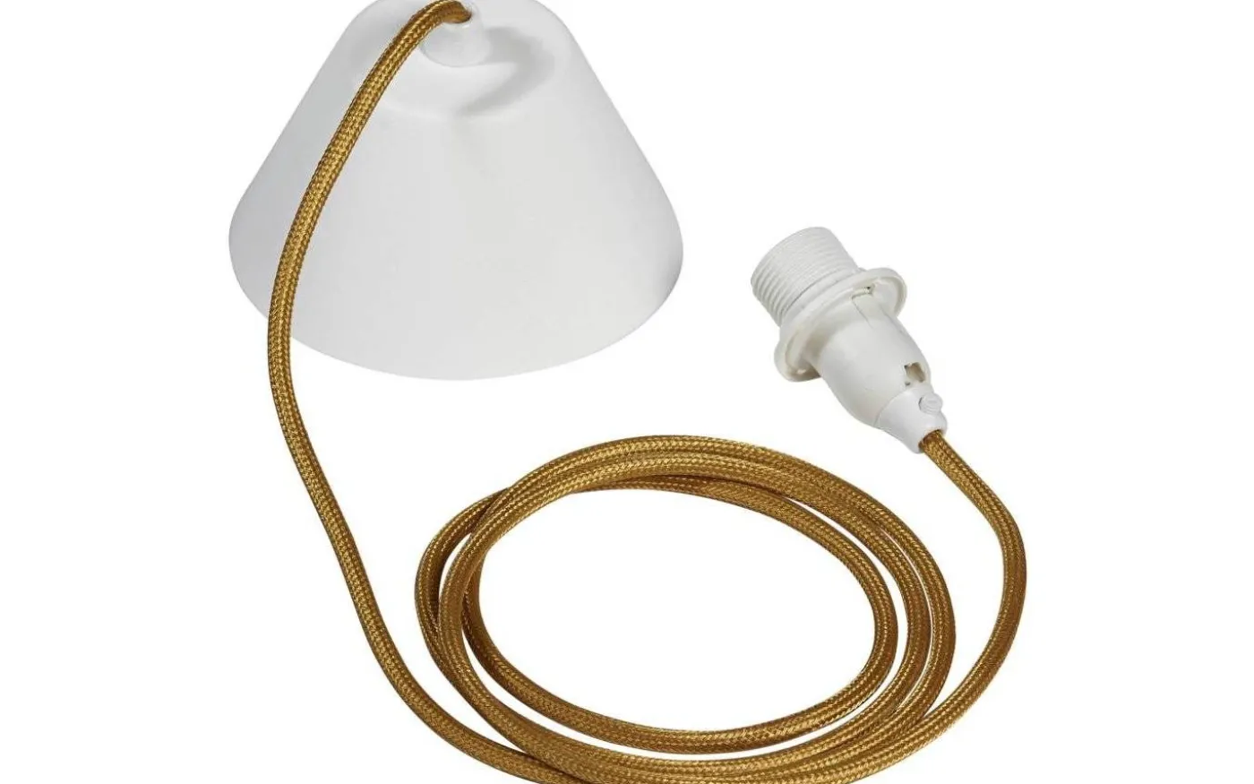 Takupphänge E14 Textil 2,1m Guld