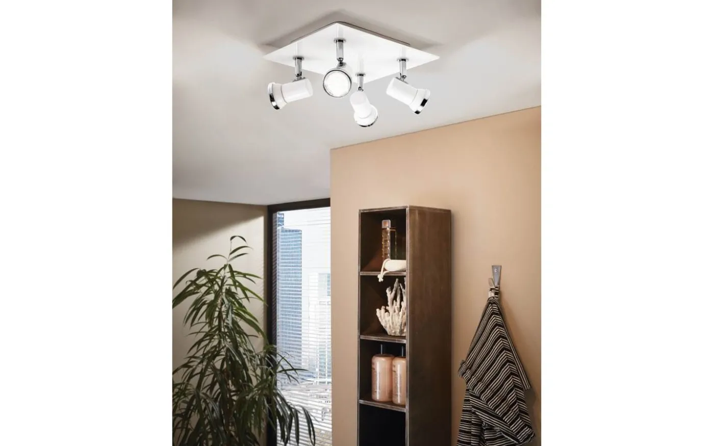 Tamara Takspotlight 24cm GU10 LED 3000K 4x2,8W Vit IP44