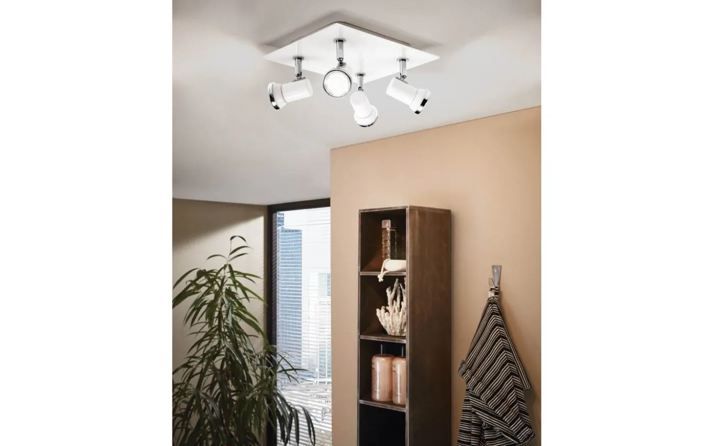 Tamara Takspotlight 26cm GU10 LED 3000K 4x3,3W Vit IP44