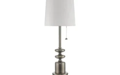 Tanger Bordslampa 56cm Svart nickel/Vit