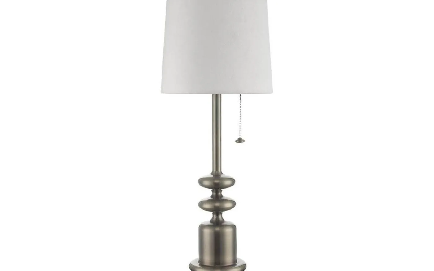 Tanger Bordslampa 56cm Svart nickel/Vit