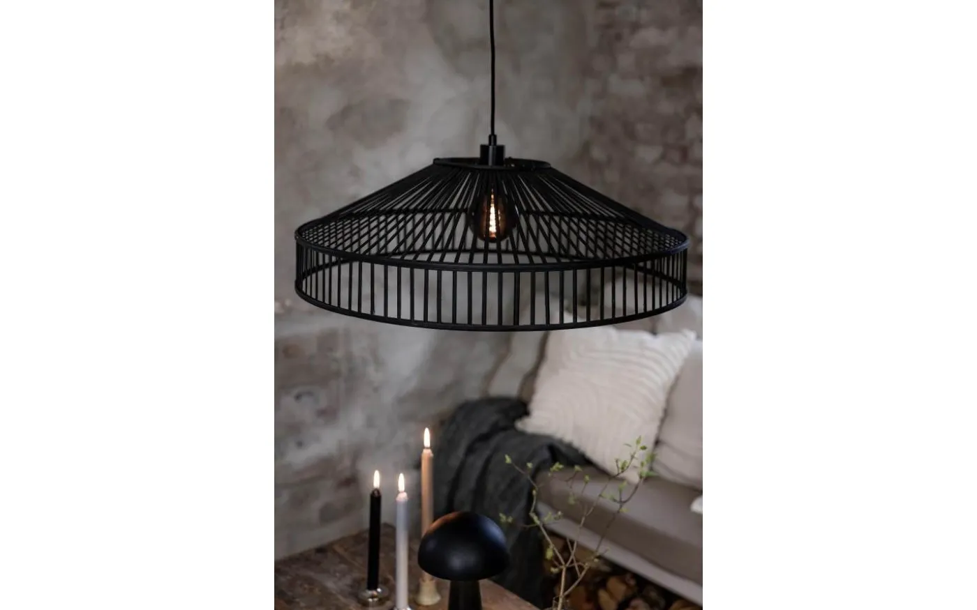 Tapa Taklampa 70cm Svart