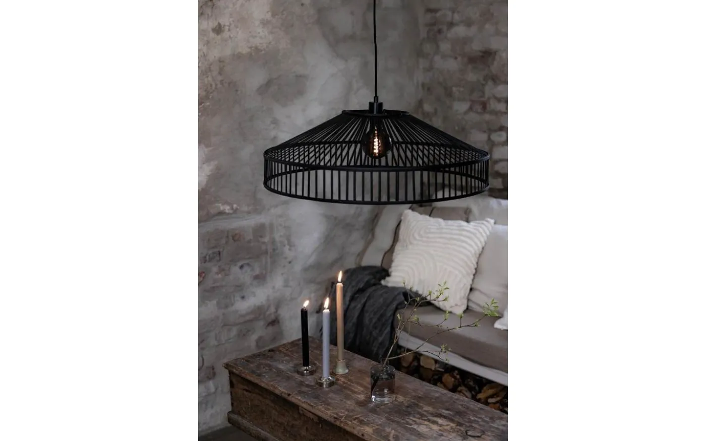 Tapa Taklampa 70cm Svart