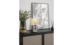 Tara Bordslampa 33cm E27 beige/förkromad