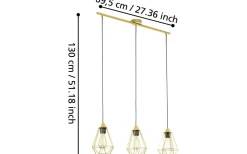 Tarbes Taklampa 80cm Mässing