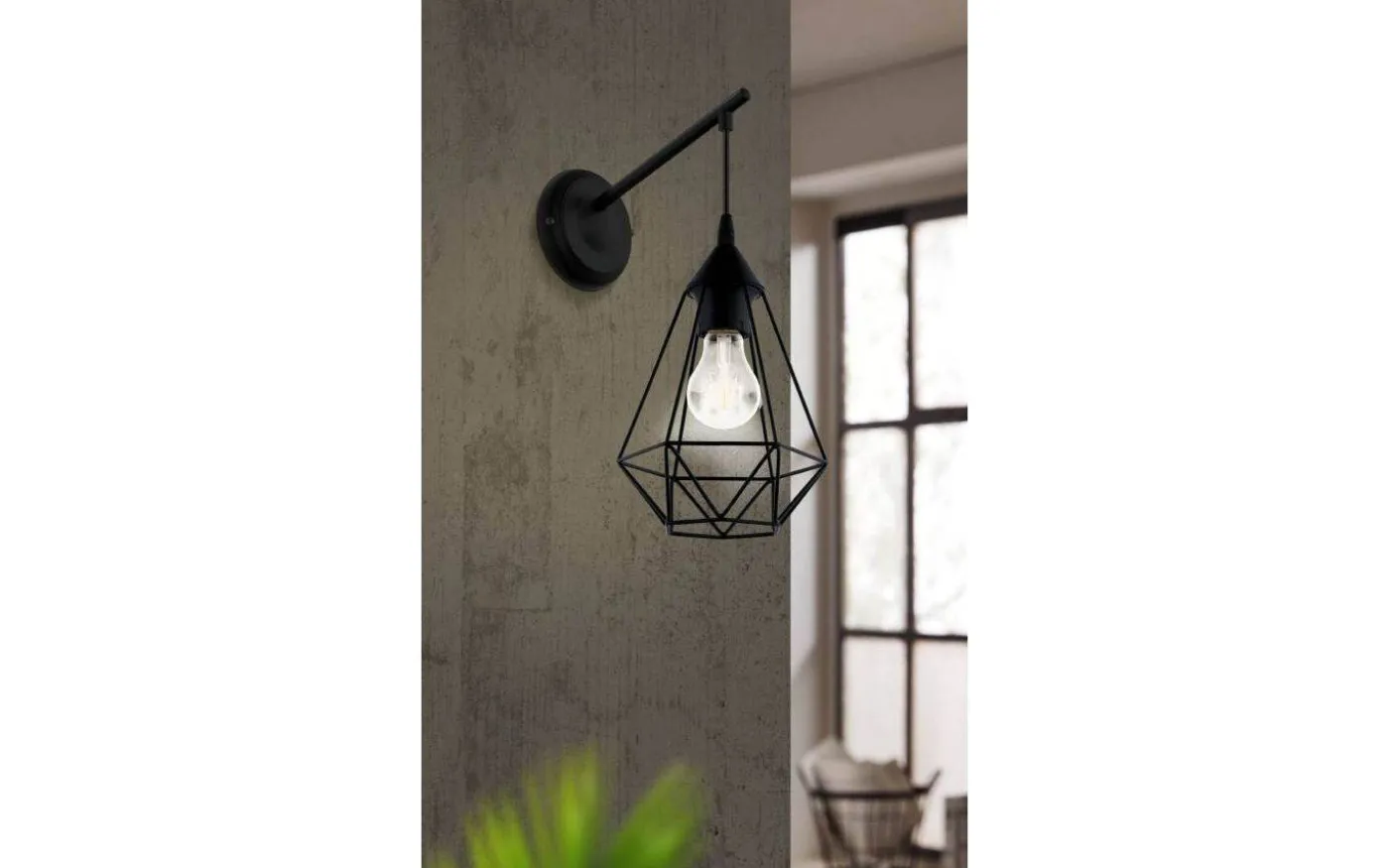 Tarbes Vägglampa Svart