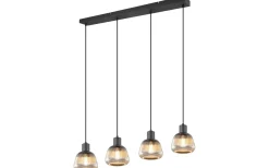 Tarifa Takpendel 4-delad E27 mattsvart/förkromad