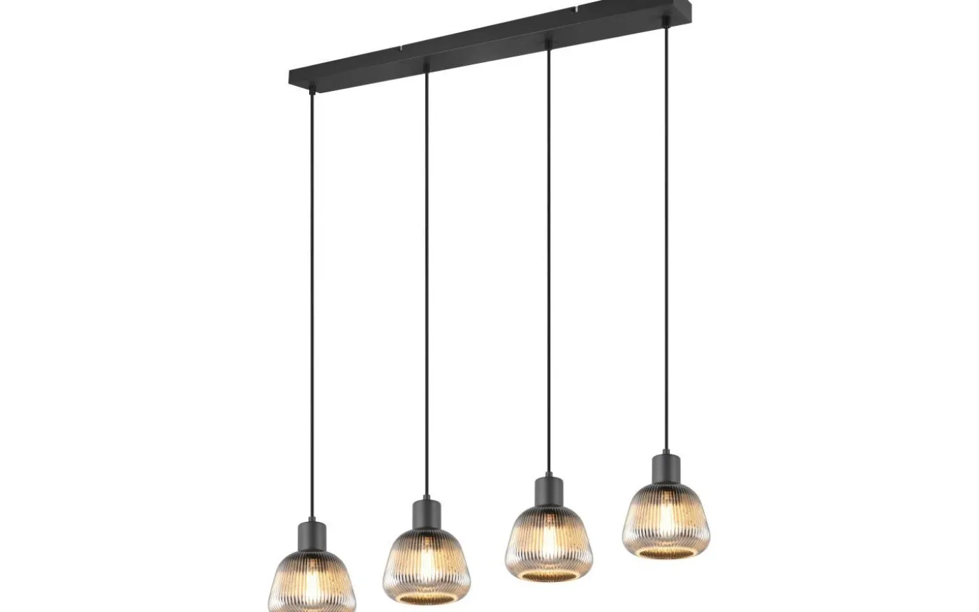 Tarifa Takpendel 4-delad E27 mattsvart/förkromad