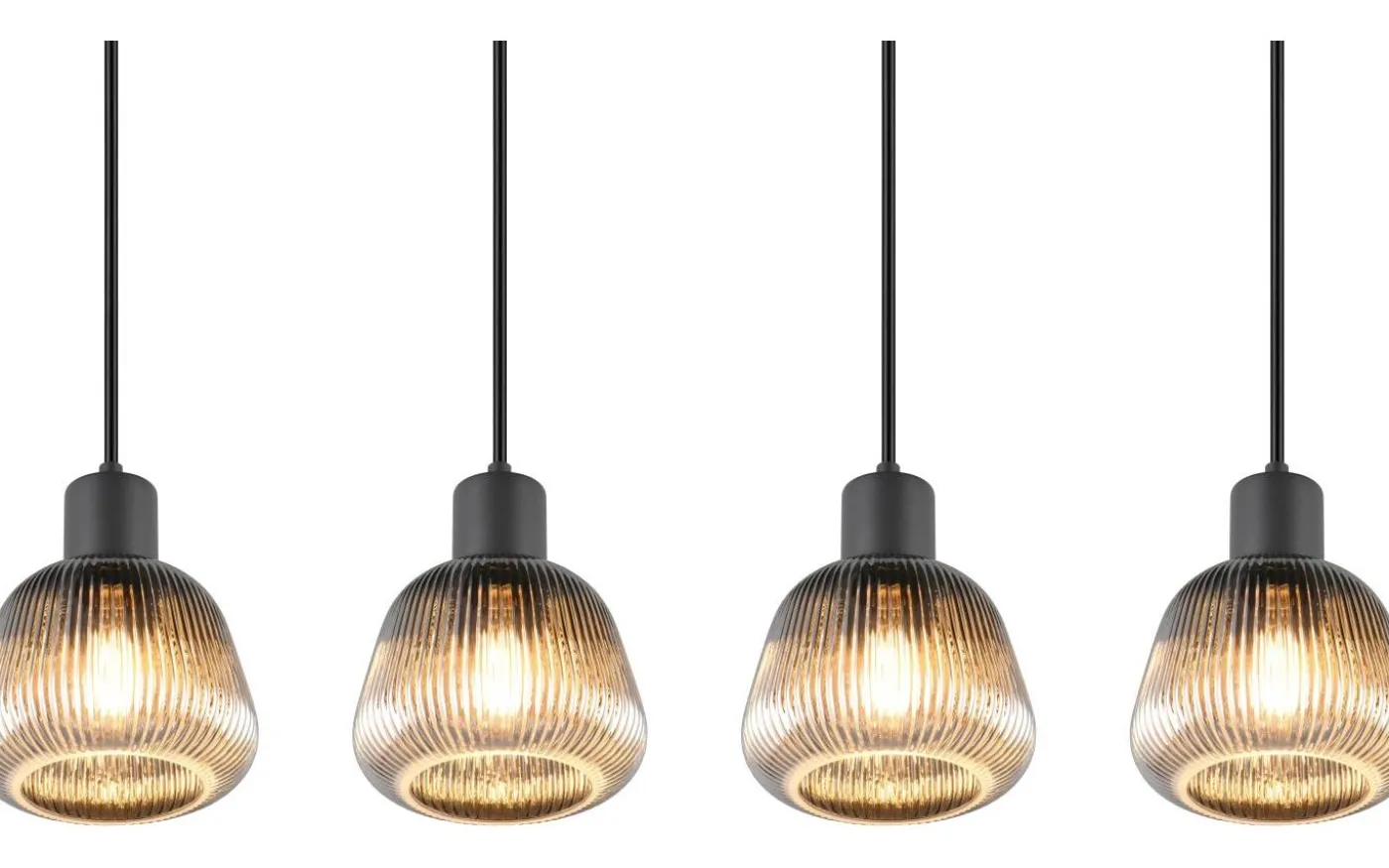 Tarifa Takpendel 4-delad E27 mattsvart/förkromad