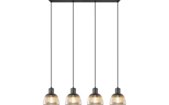 Tarifa Takpendel 4-delad E27 mattsvart/förkromad