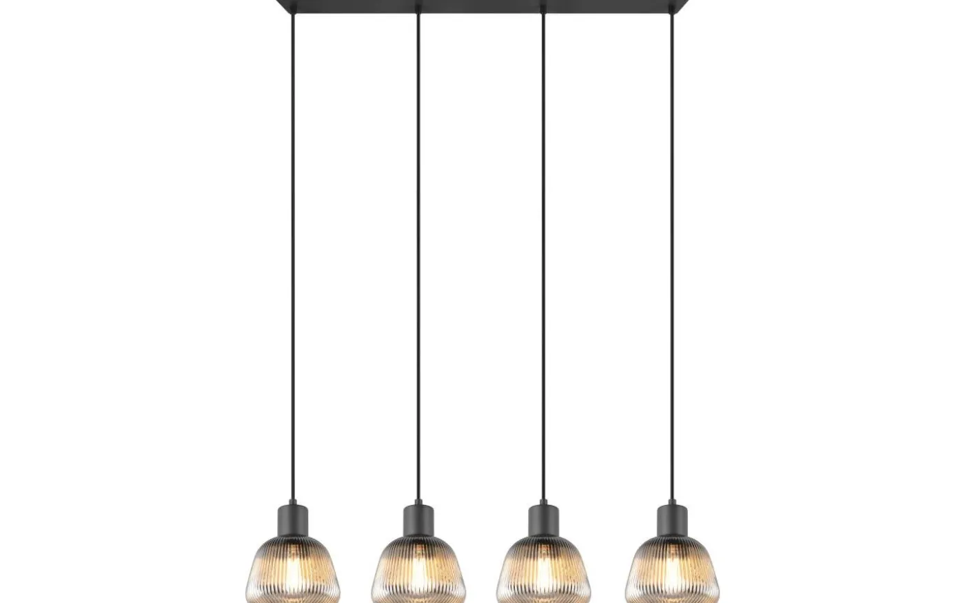 Tarifa Takpendel 4-delad E27 mattsvart/förkromad