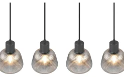 Tarifa Takpendel 4-delad E27 mattsvart/förkromad