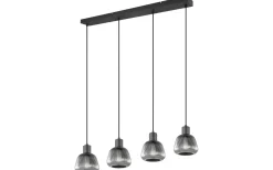 Tarifa Takpendel 4-delad E27 mattsvart/förkromad