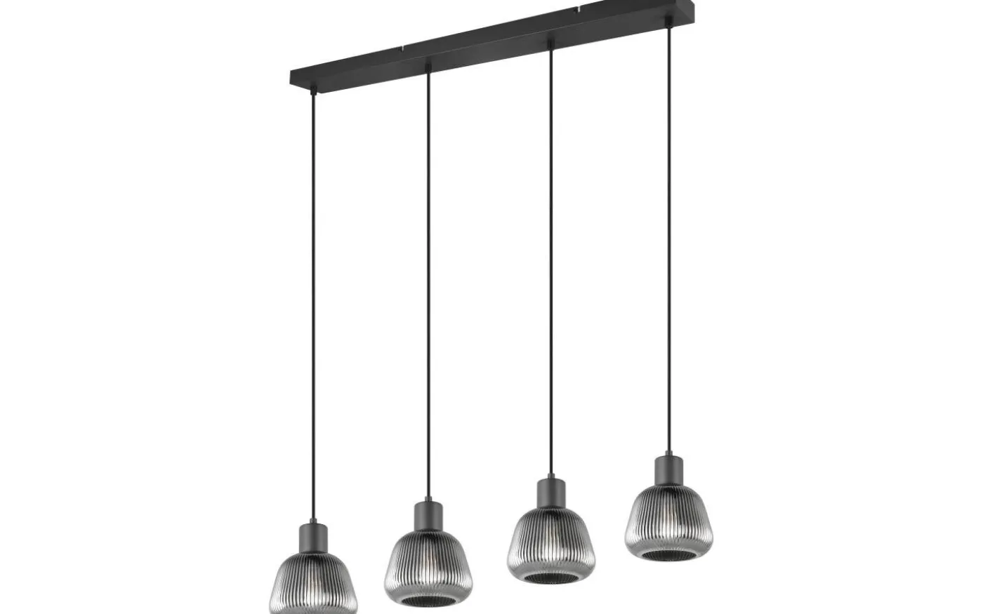 Tarifa Takpendel 4-delad E27 mattsvart/förkromad