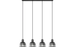 Tarifa Takpendel 4-delad E27 mattsvart/förkromad