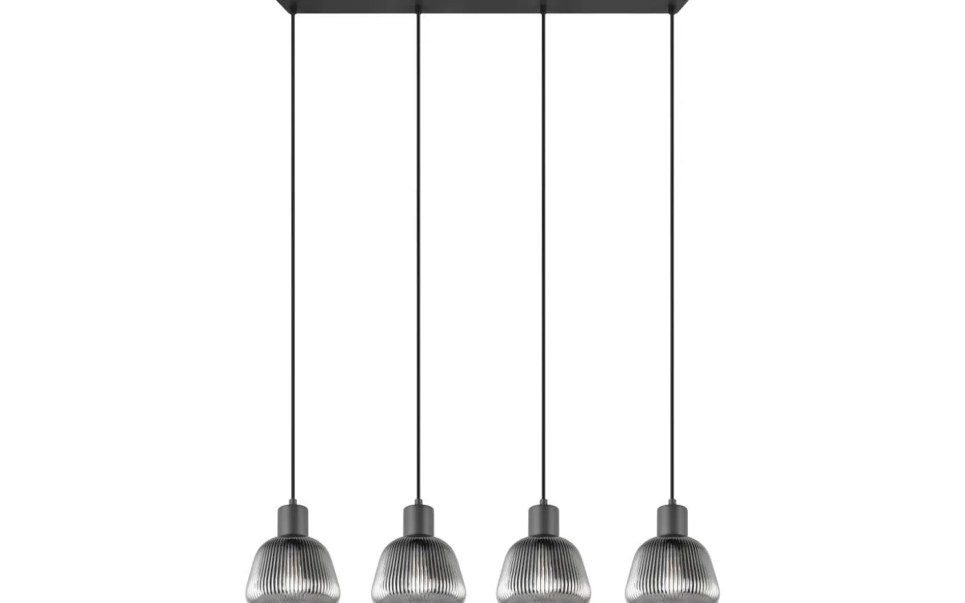 Tarifa Takpendel 4-delad E27 mattsvart/förkromad