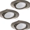 Tedo Spotlight 3-Pack GU10 LED 3000K 3x4,6W Nickel