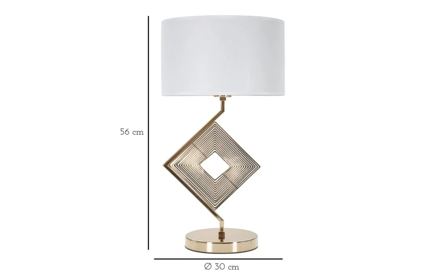 Tempo Bordslampa 56cm Vit/Guld