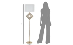 Tempo Golvlampa 161cm Vit/Guld