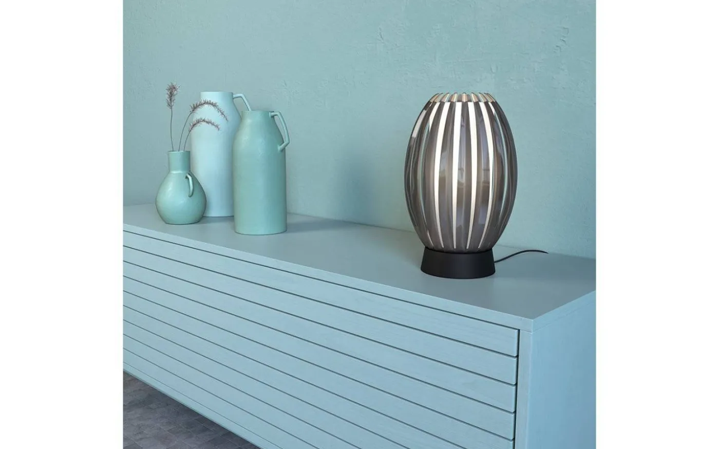 Tentacle M Bordslampa 34cm Svart/Rökfärgad