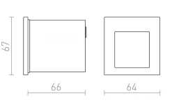 Tess SQ Vägglampa Mörkgrå