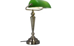 The Banker Bordslampa 41cm Antik/Grön