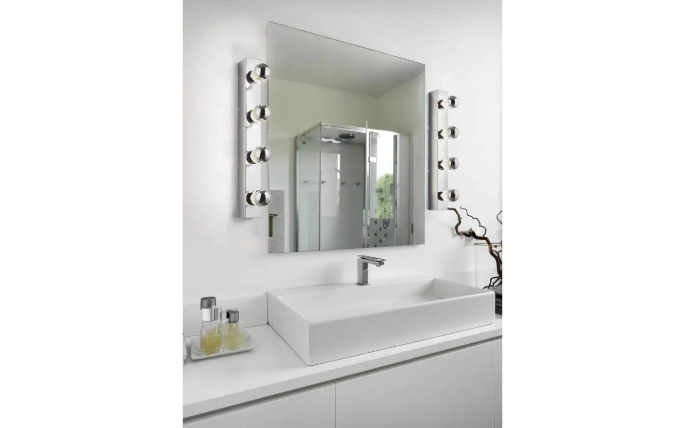 Theatro H2O Vägglampa 4-delad E27 krom IP44