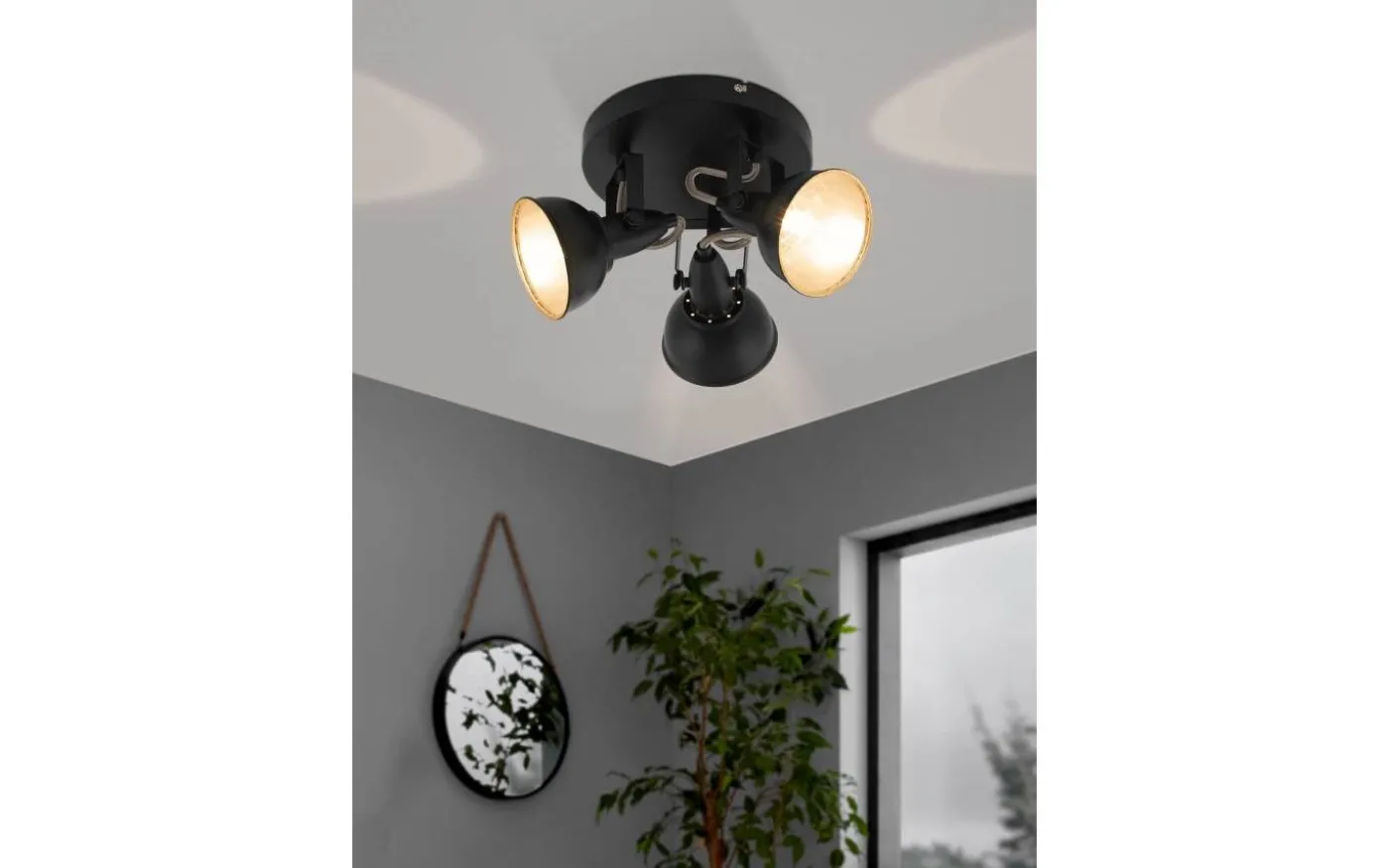 Thornton Takspotlight 25cm Svart/Guld