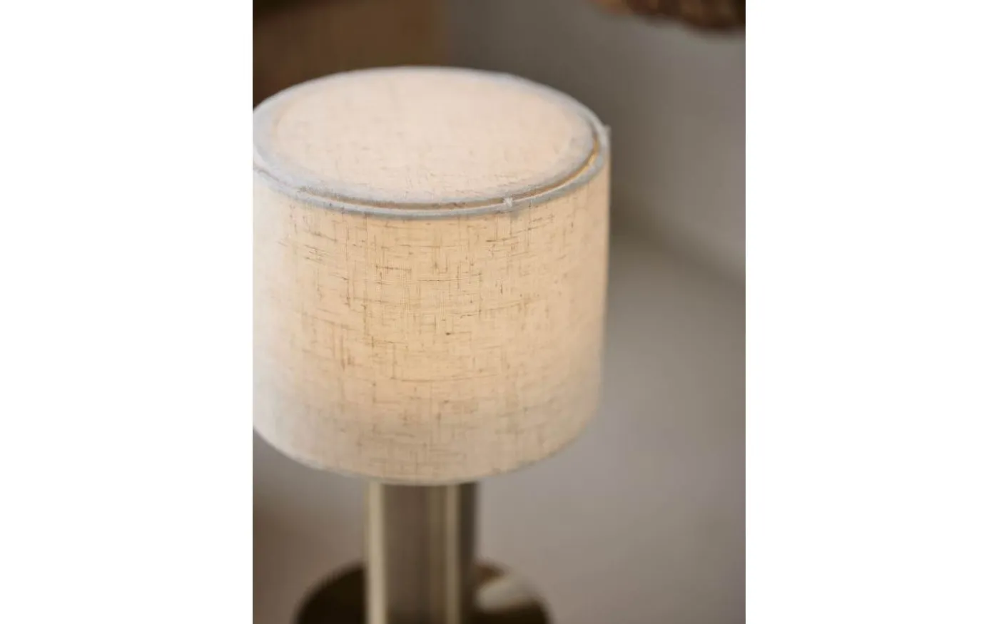 Tiara Lampskärm Ø13cm med Topplock Vit/Beige