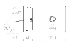 Tiara Vägglampa Krom LED 2x3W 3000K