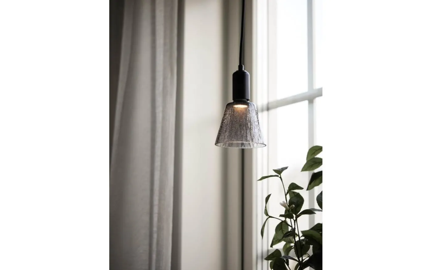 Tilda Fönsterlampa E27 12,5cm Svart/Smoky
