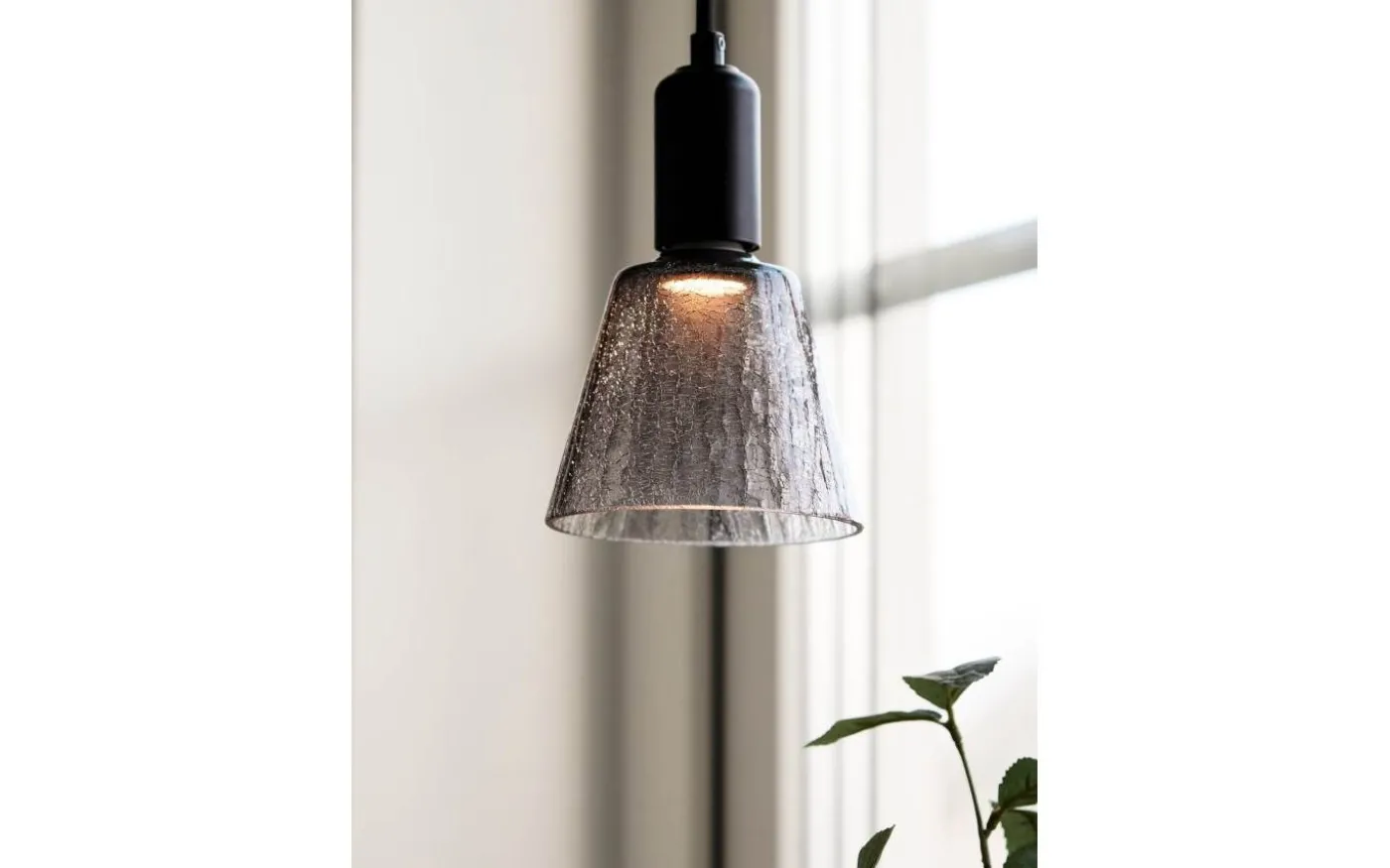Tilda Fönsterlampa E27 12,5cm Svart/Smoky